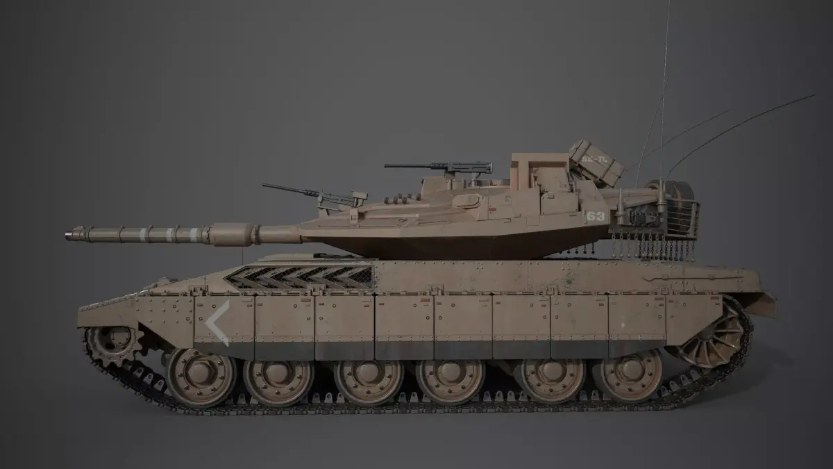 Merkava Tank  Low-poly 3D model