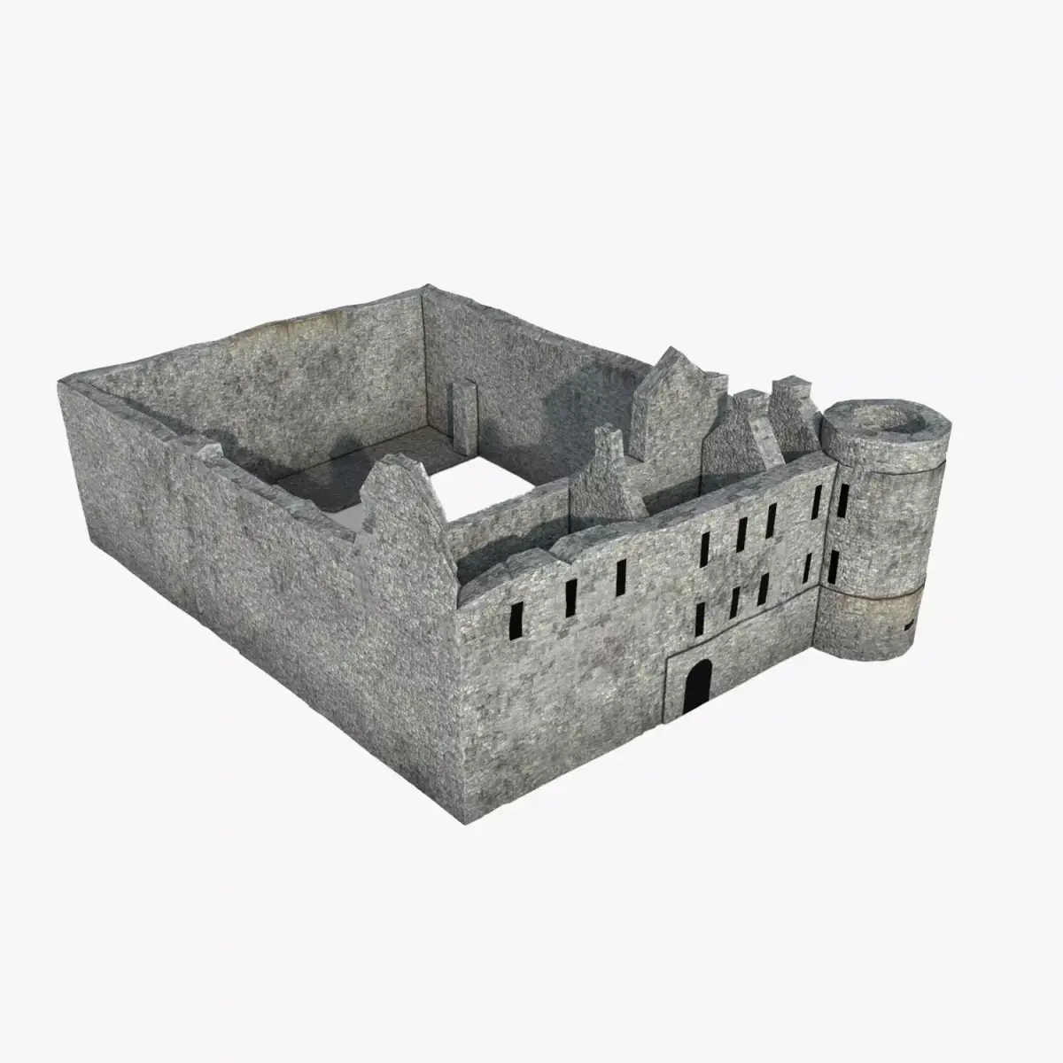 Balvenie Castle Low-poly 3D model