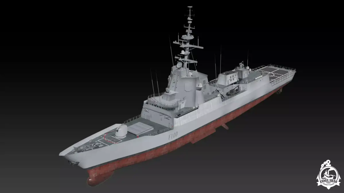 SPS Alvaro de Bazan Low-poly 3D model