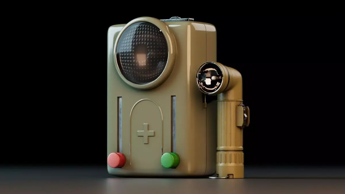 Retro Industrial Emergency Device 3D model