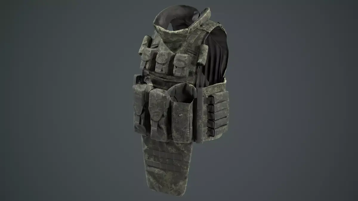 Russian 6B45 Ratnik Plate Carrier Vest Low-poly 3D model