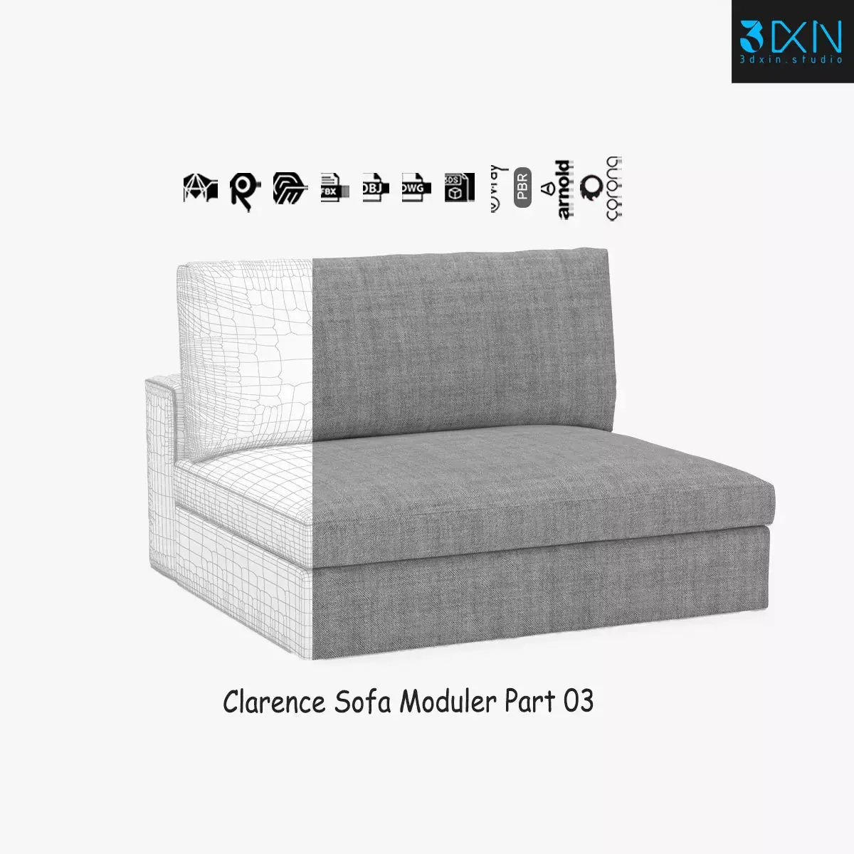 Clarence Sofa Moduler Part 04 3D model