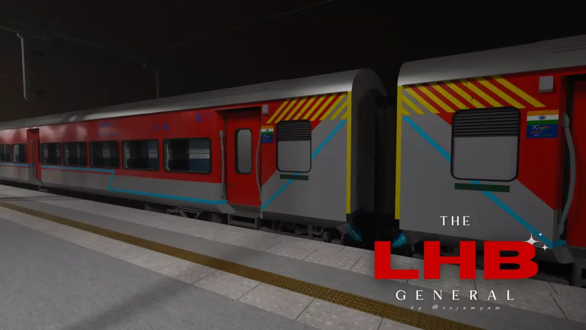 Realistic Highly Detailed Indian Railways LHB General Coach  3D model