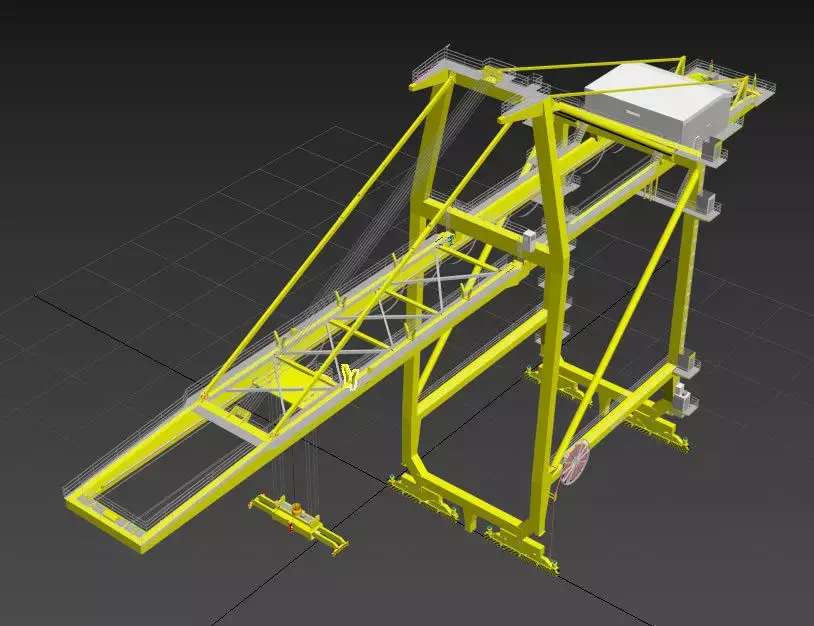 Port Container Crane Low-poly 3D model order