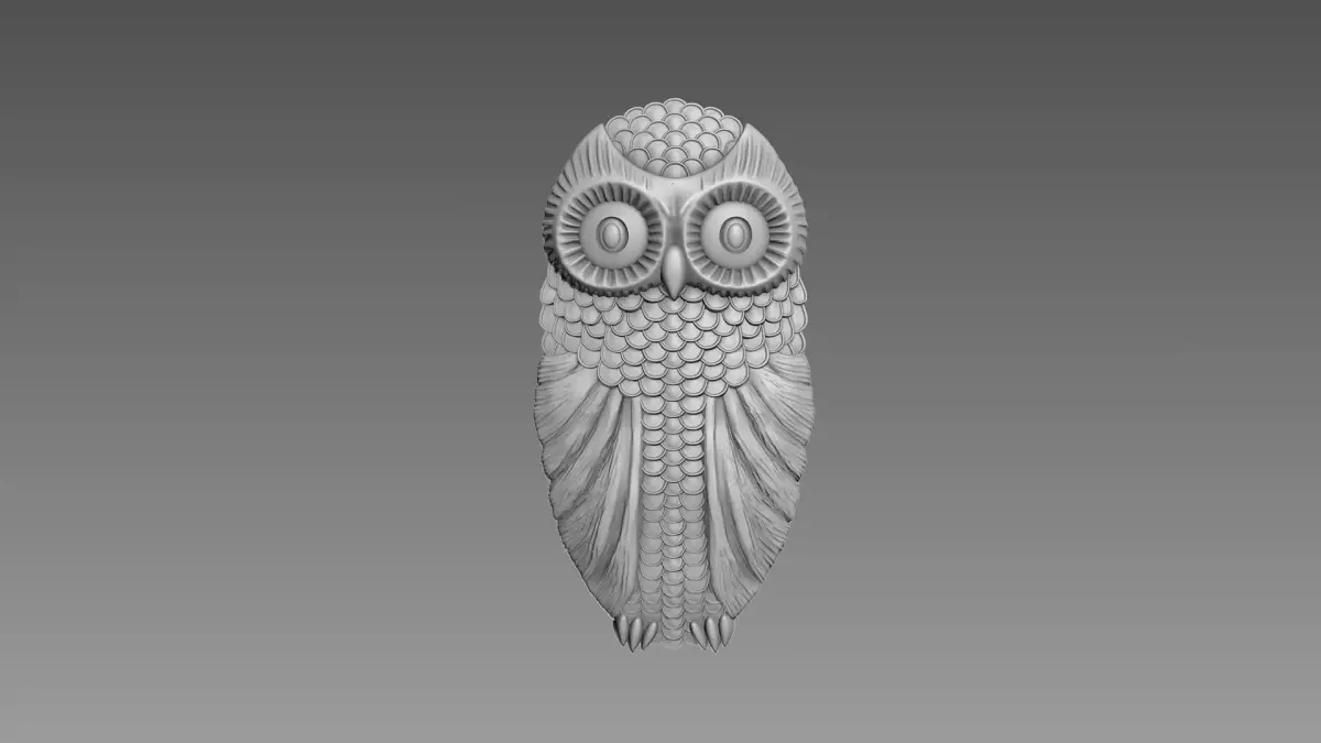 Owl Bas-relief 3D model