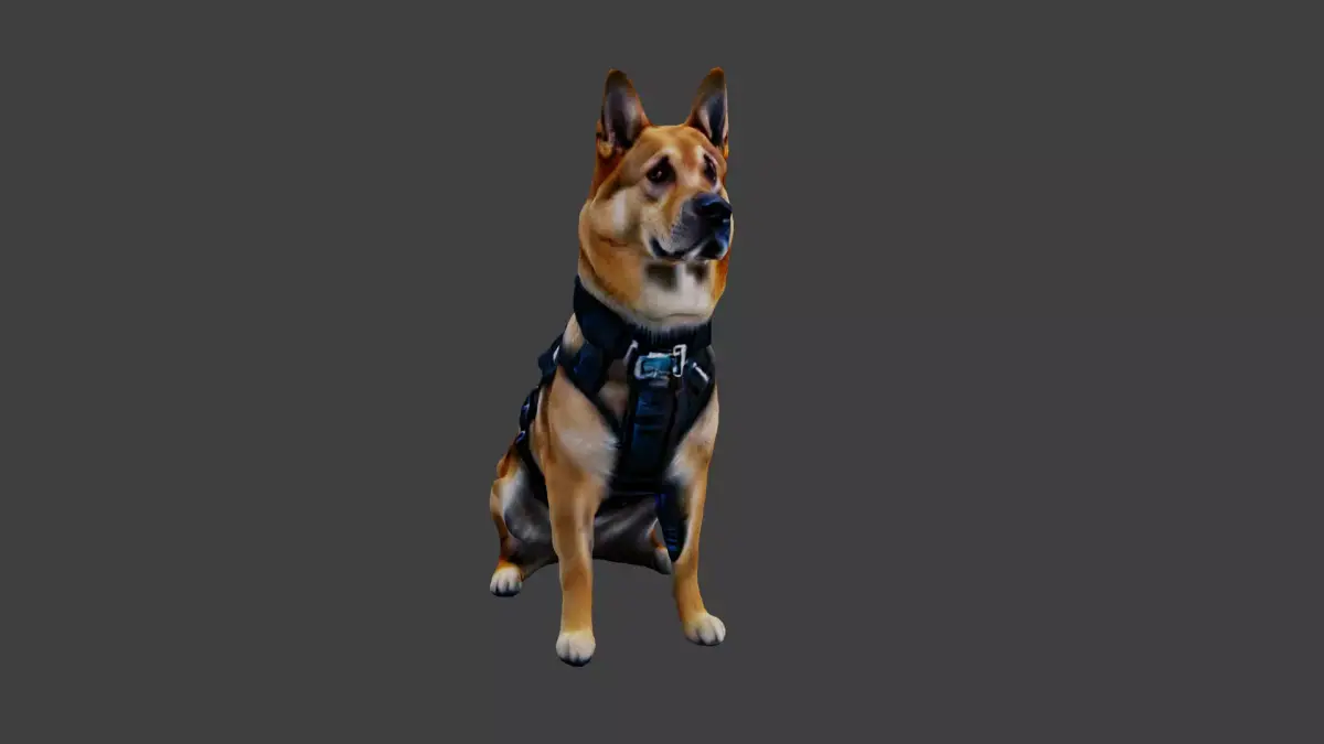 Dog Animal Low-poly 3D model 3