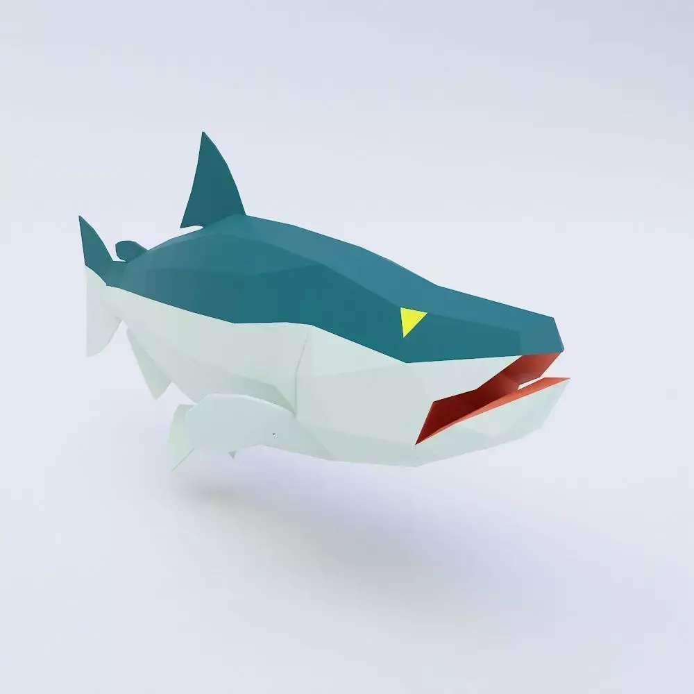 Chinook salmon fish 3d model  Low-poly 3D model