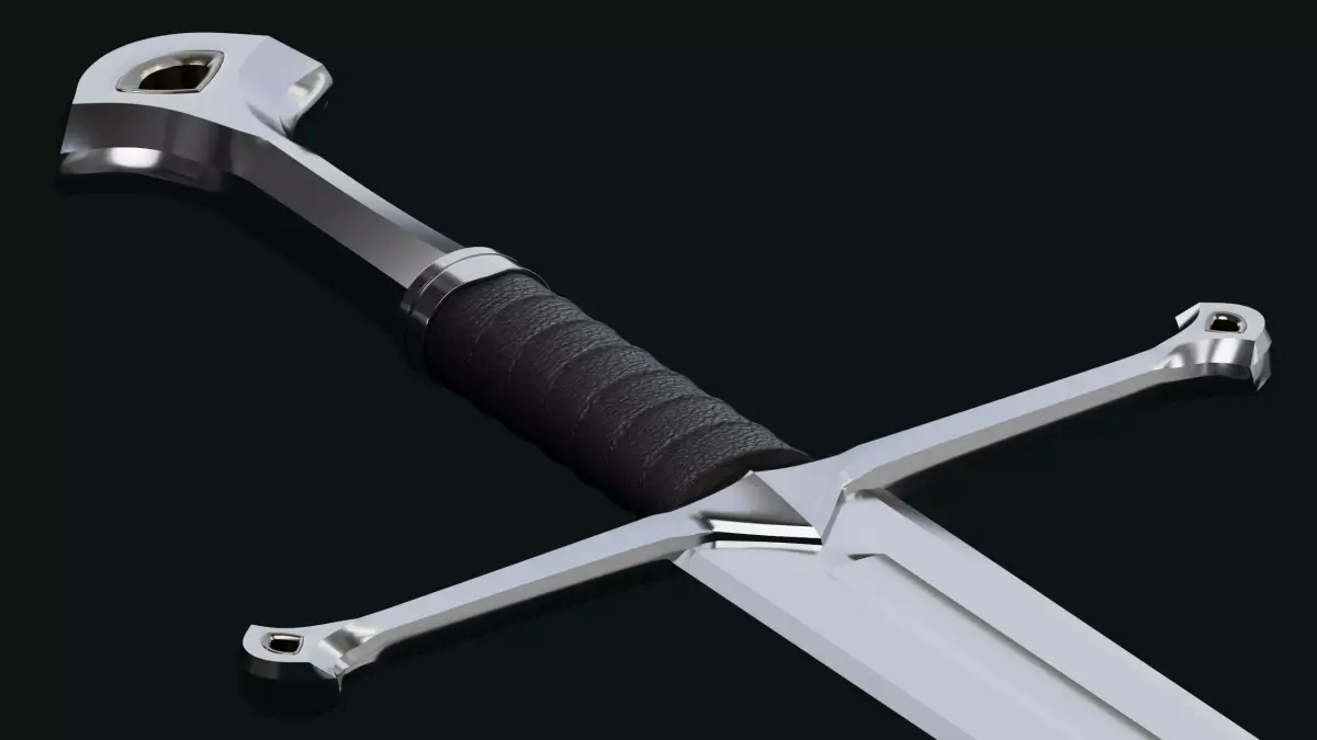 Two-handed sword 3D model