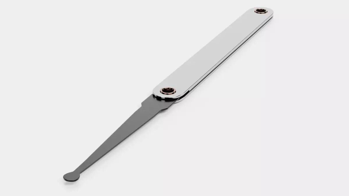 Lockpick V3 - Ball Tip Steel Pick Handtool 3D model