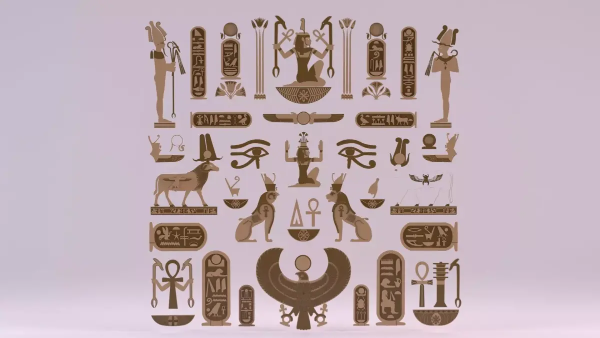 Egyptian Symbols - 041 Low-poly 3D model