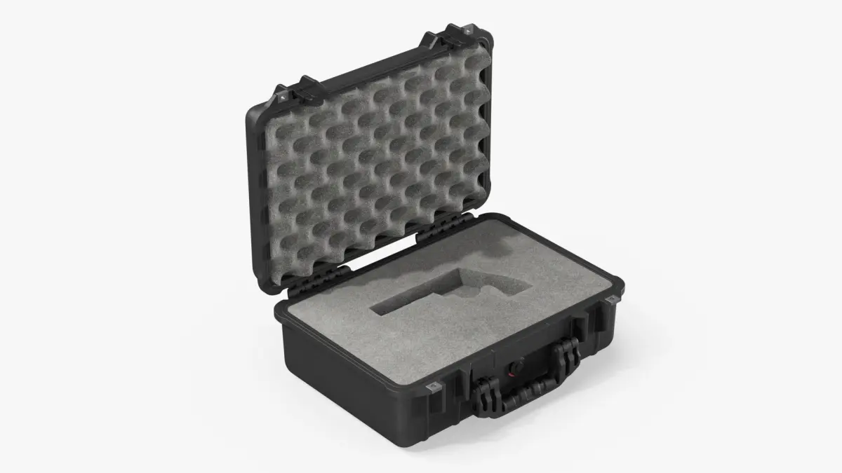 Compact Gun Case with Revolver 3D model