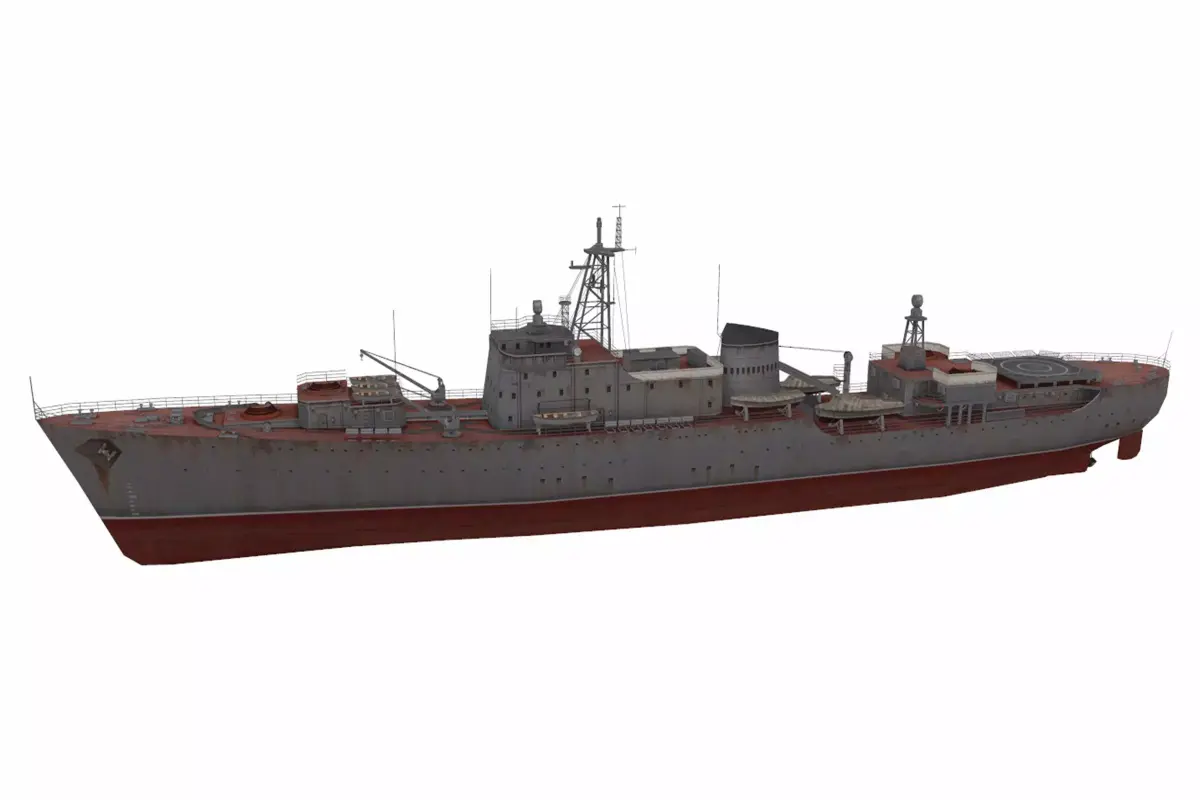 Ugra-class submarine tender Low-poly 3D model