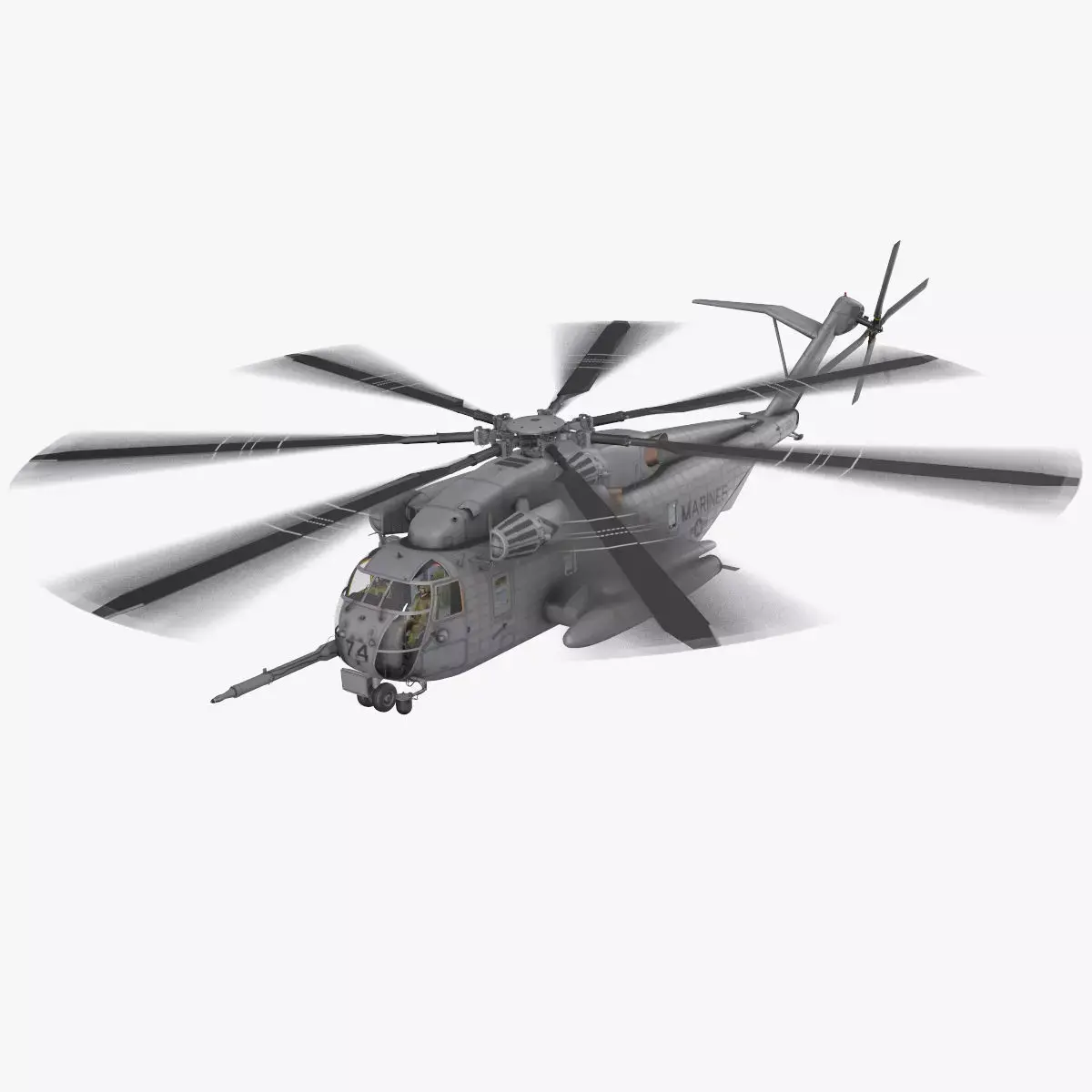 CH-53E Super Stallion US Marines Complex Animation Low-poly 3D model