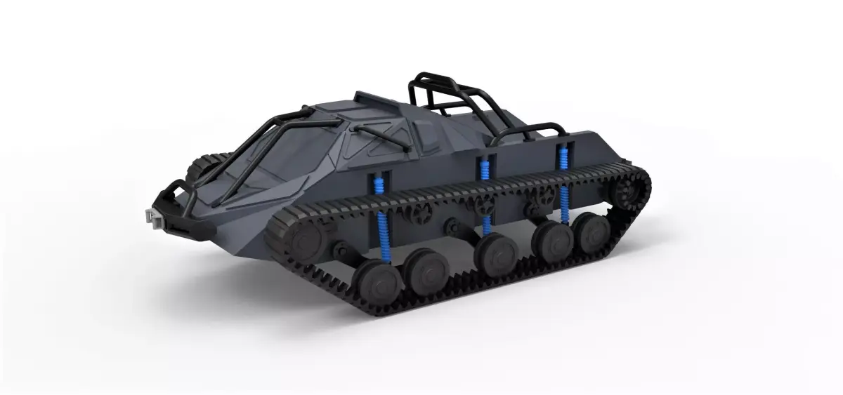 Tracked vehicle Pickup body Scale 1 to 24 3D print model