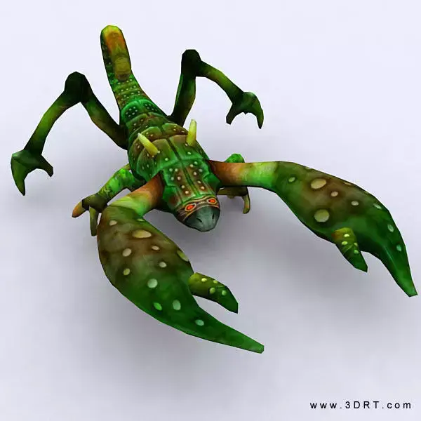 Scorpid monster Low-poly 3D model