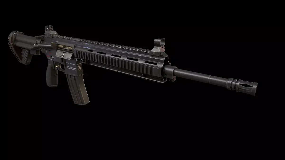 HK 416 Gun  Low-poly 3D model