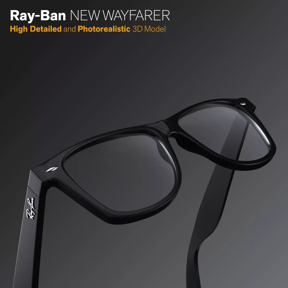 Ray-Ban New Wayfarer glasses 3D model