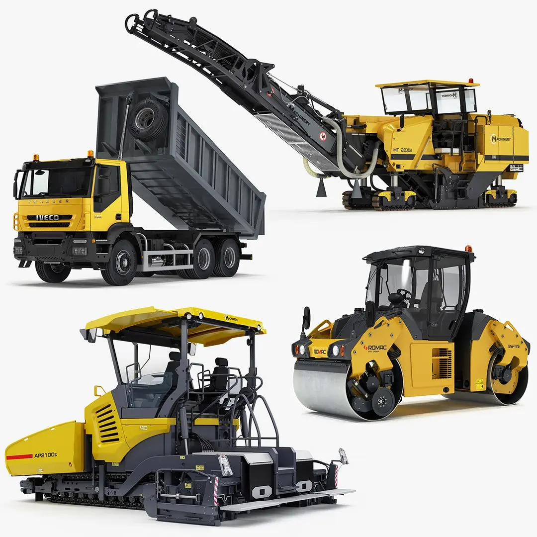 Collection Road Construction Machines 3D model