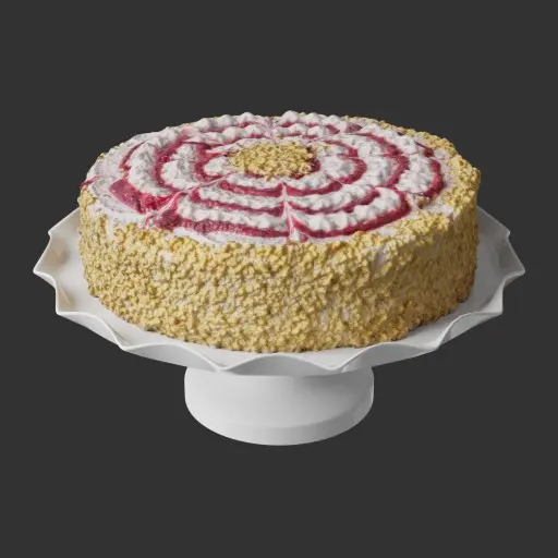  Vanilla Raspberry Cake Food Model  purchase