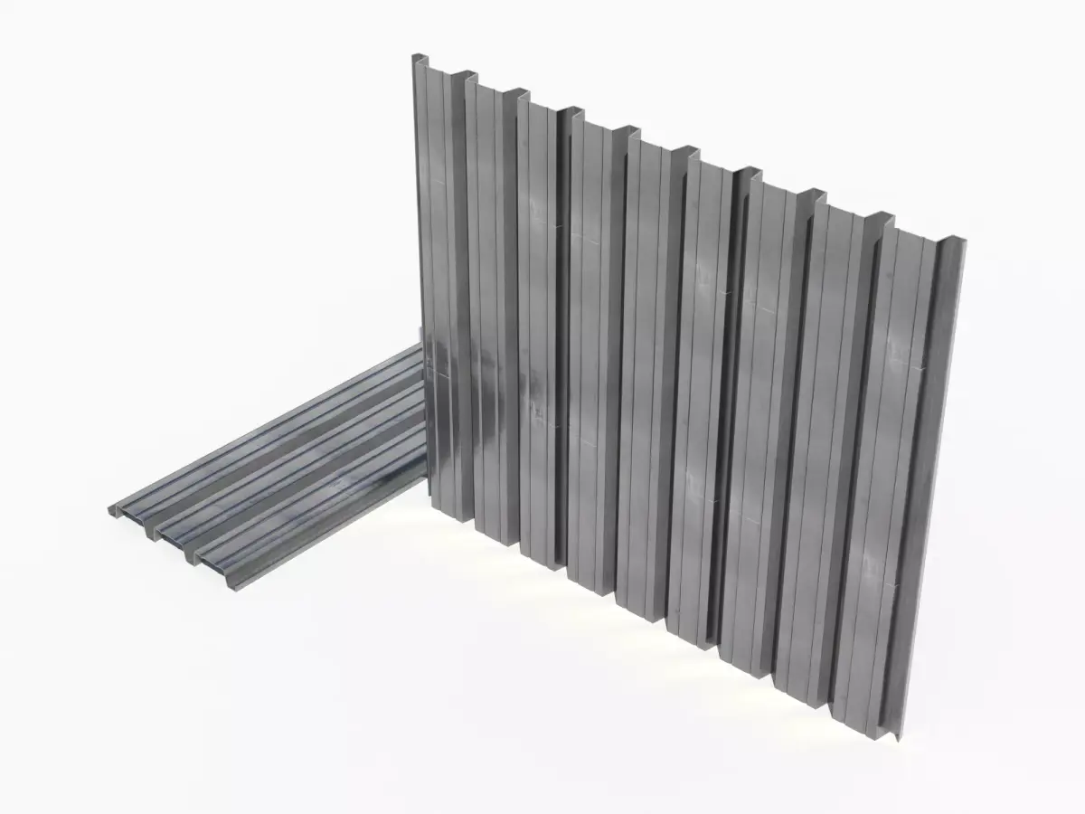 Corrugated galvanized sheets 9 Low-poly 3D model