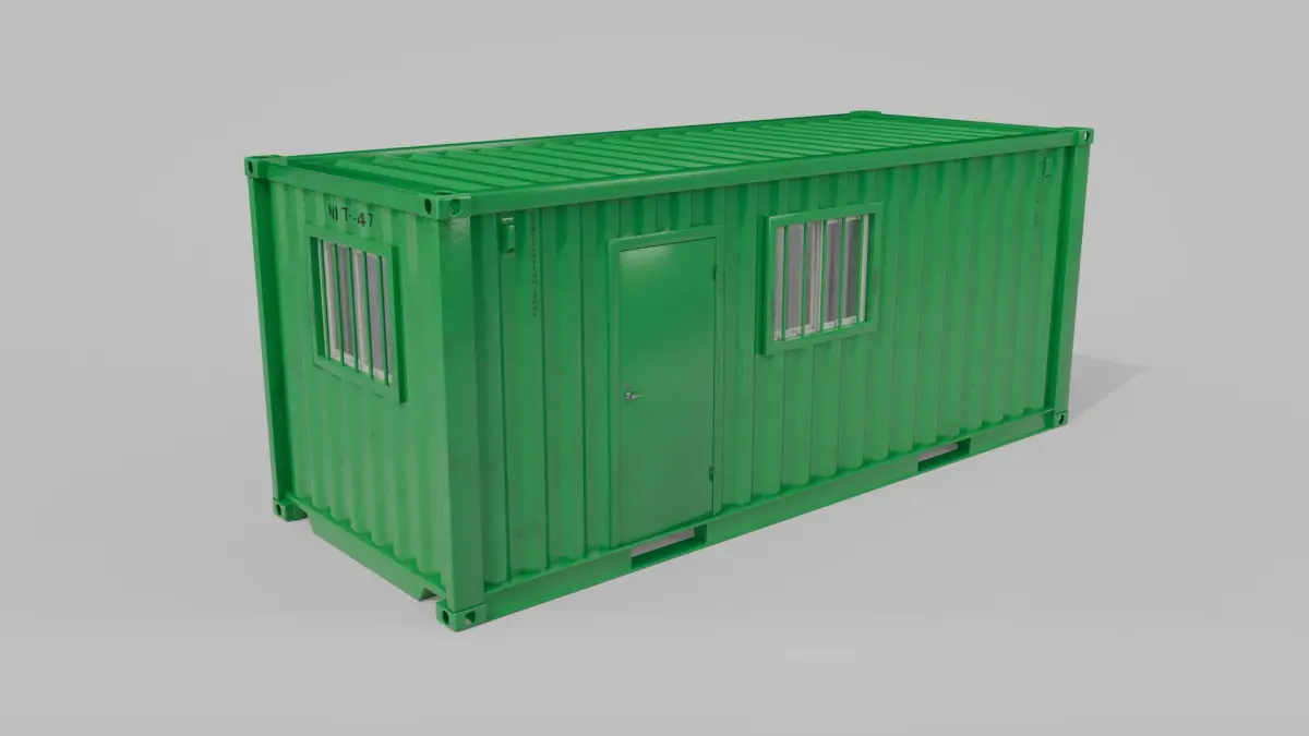 20ft Modified Shipping Container Room - Versatile Modular Space 3D model