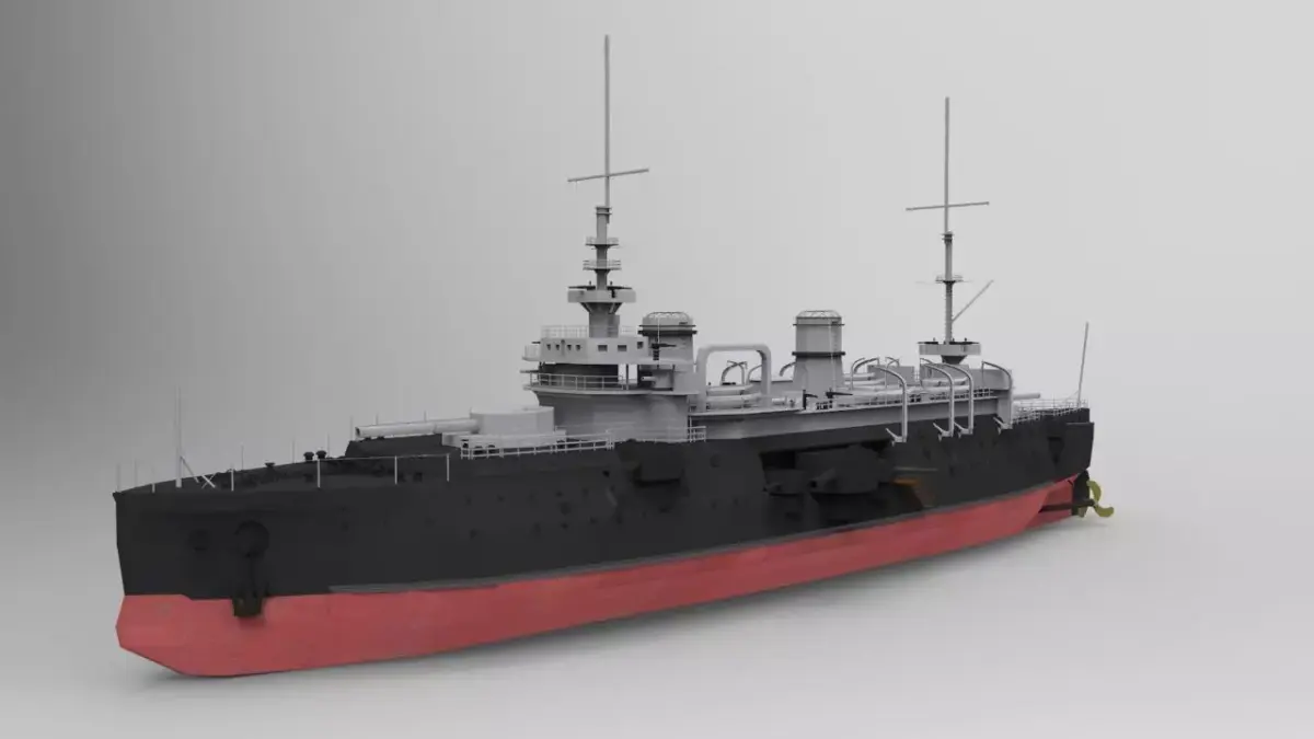 Bouvet Battleship 3D Model 3D model