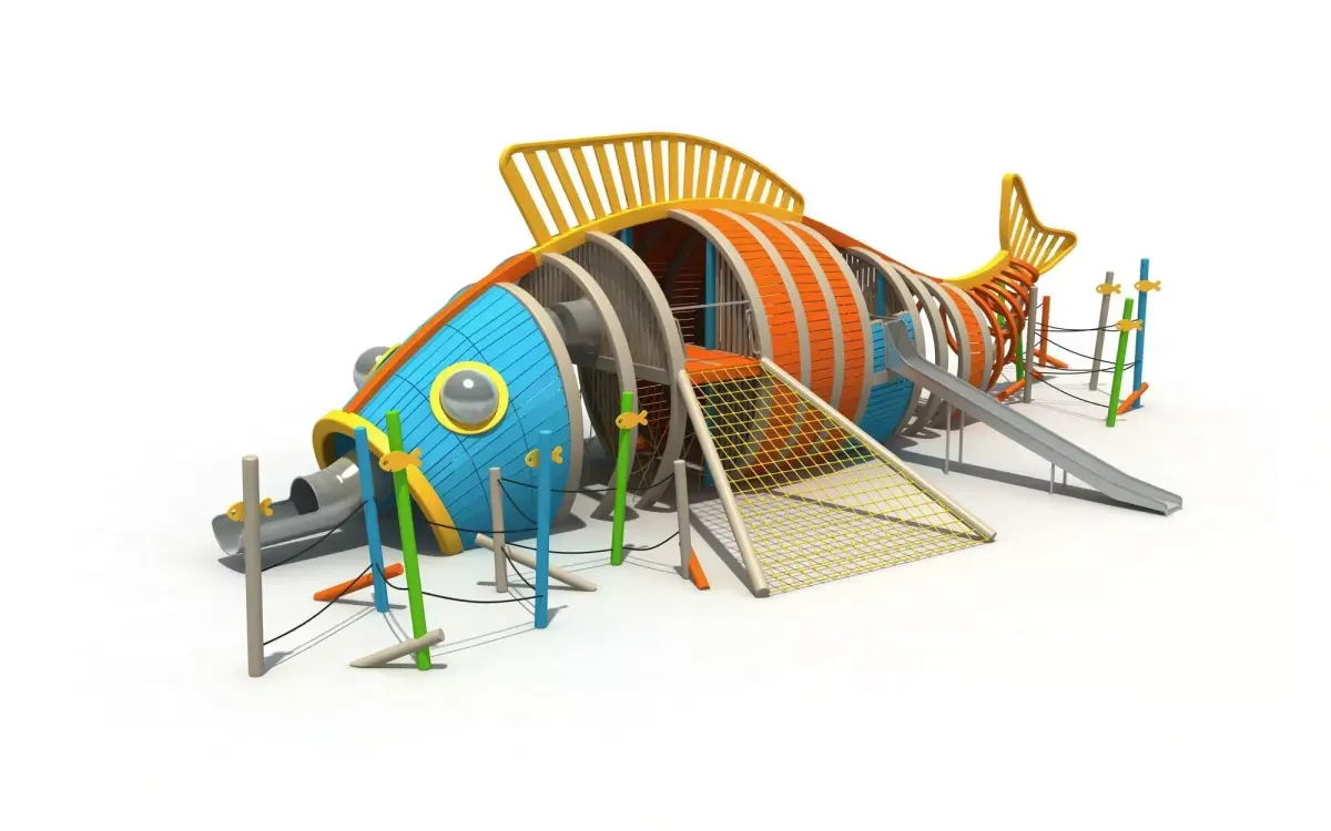 Kids outdoor commercial play structure 3D model 3D model 27