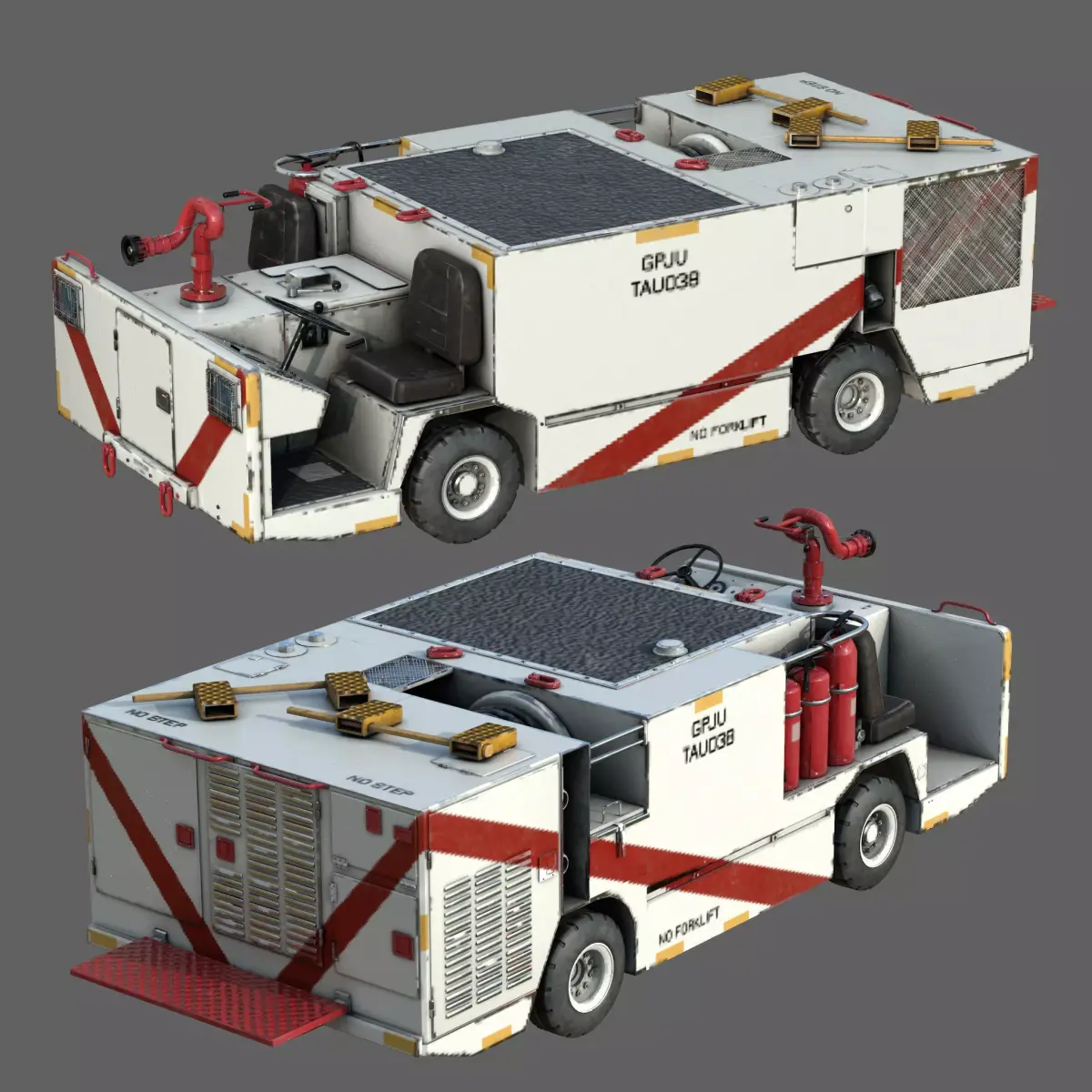 P25 fire engine 3D model