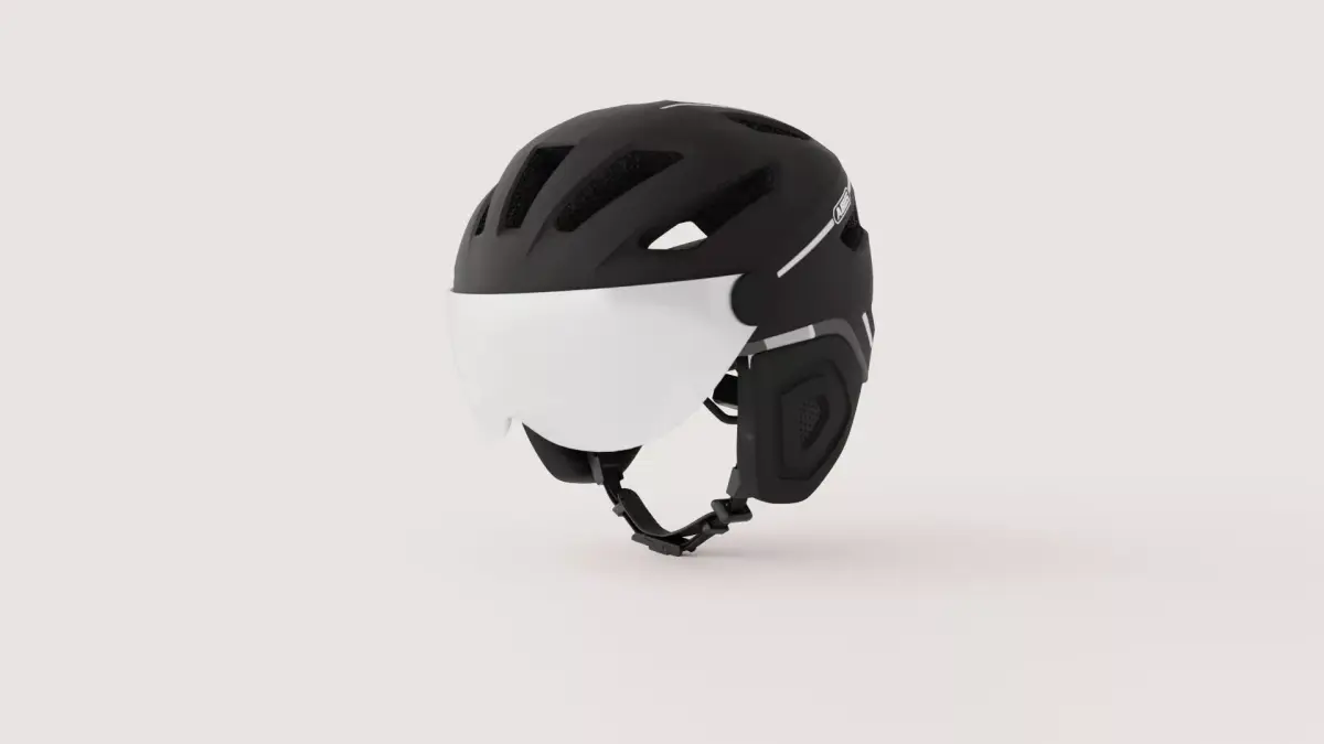 Pedelec Bicycle Helmet - Black Low-poly 3D model