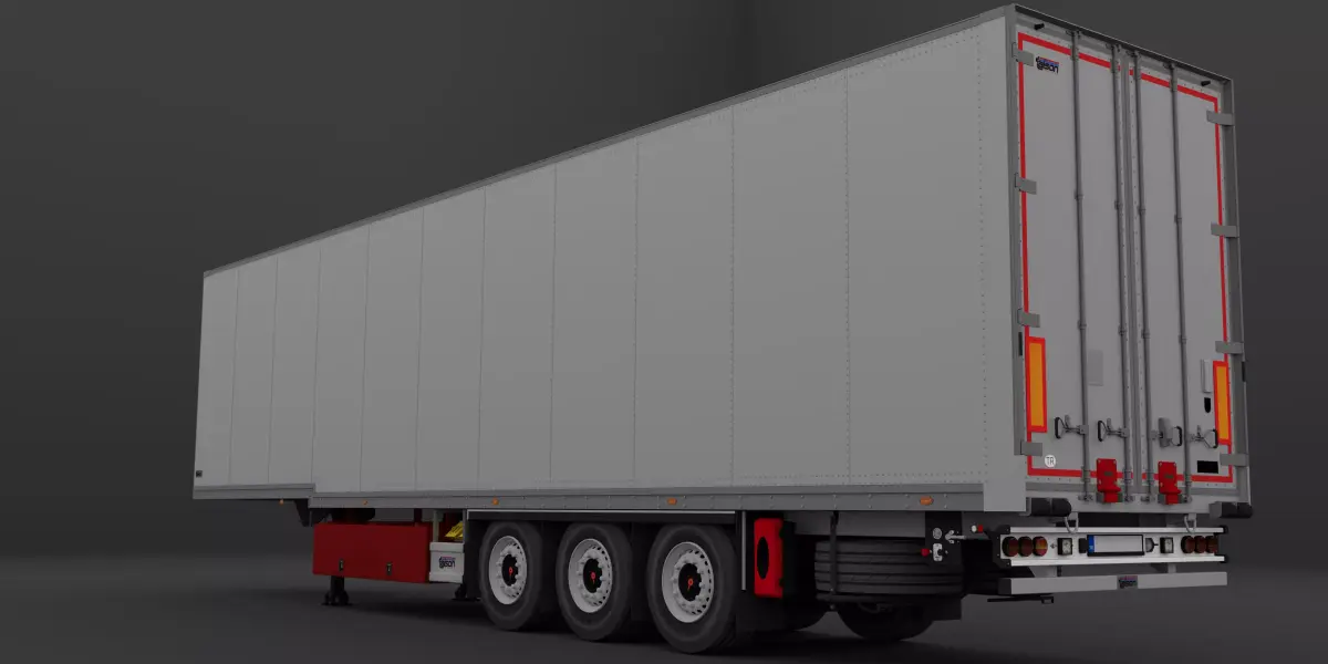 Talson Textile Trailer Low-poly 3D model