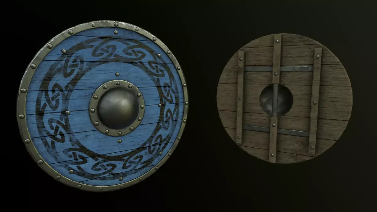 Viking Shield Pack - Triple AAA game asset Free low-poly 3D model