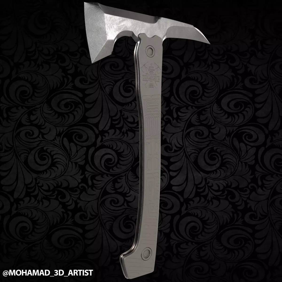 tactical axe Free low-poly 3D model