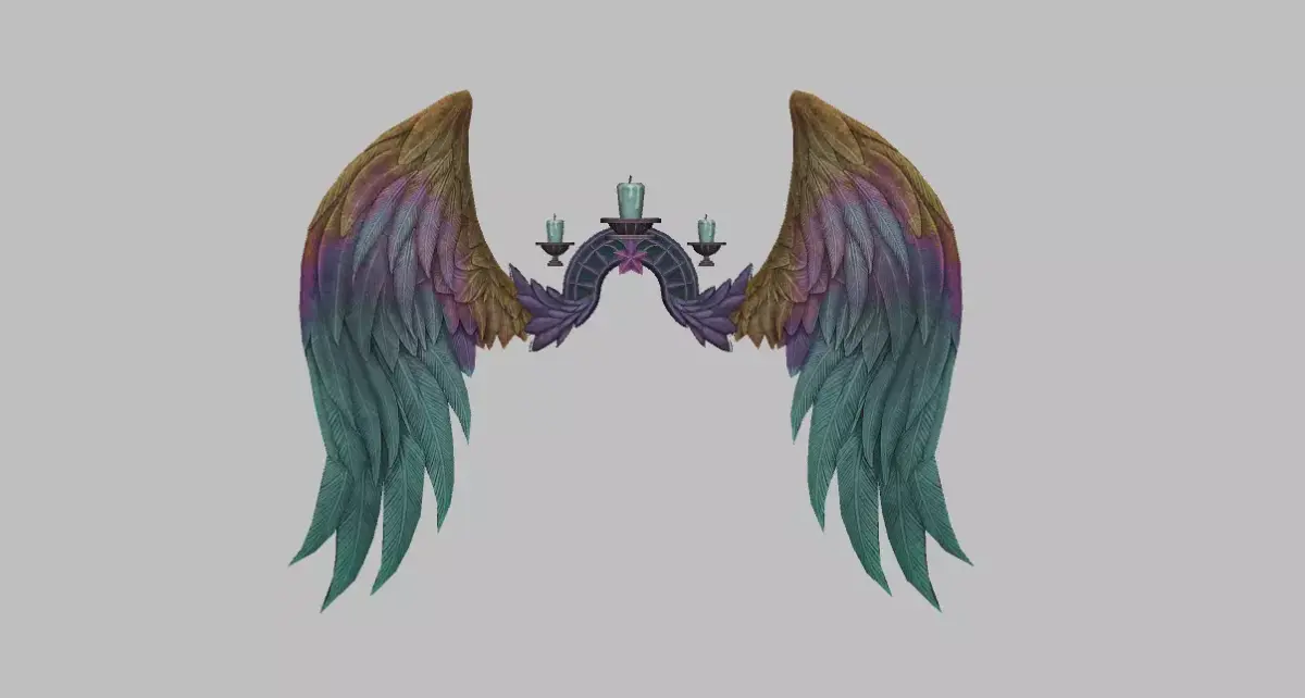 Colorful Wing Low-poly 3D model