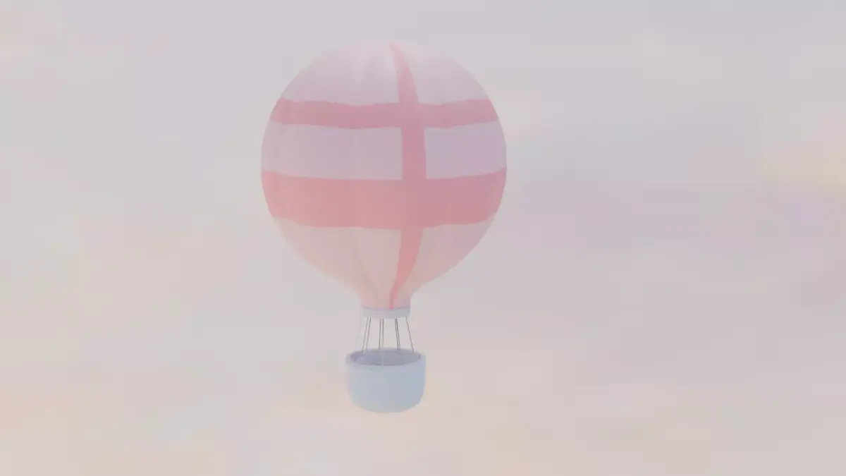 Hot Air Balloon Low-poly 3D model 2