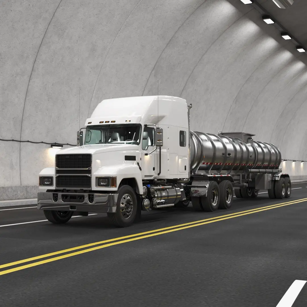 2025 Highway Truck and Tanker Trailer 3D model