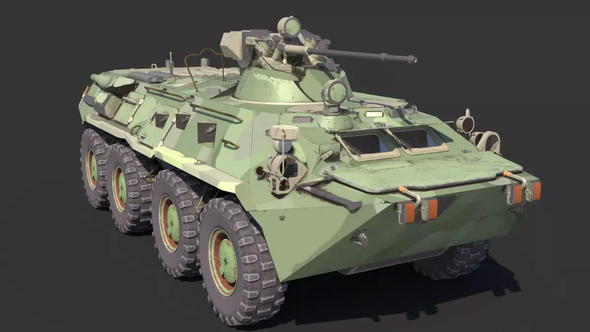 BTR-80 Low-poly 3D model