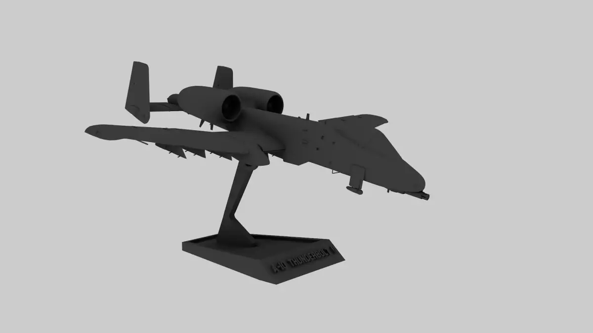 STL A-10 Thunderbolt II 3D print model
