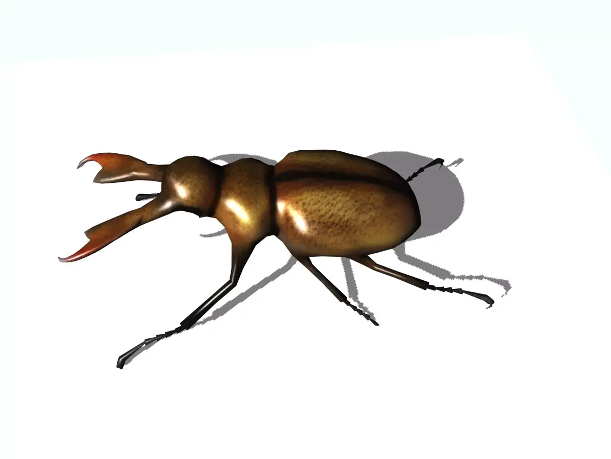 stag beetle Low-poly 3D model