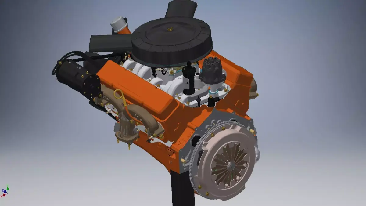V8 Engine Assembly 3D Model 3D model