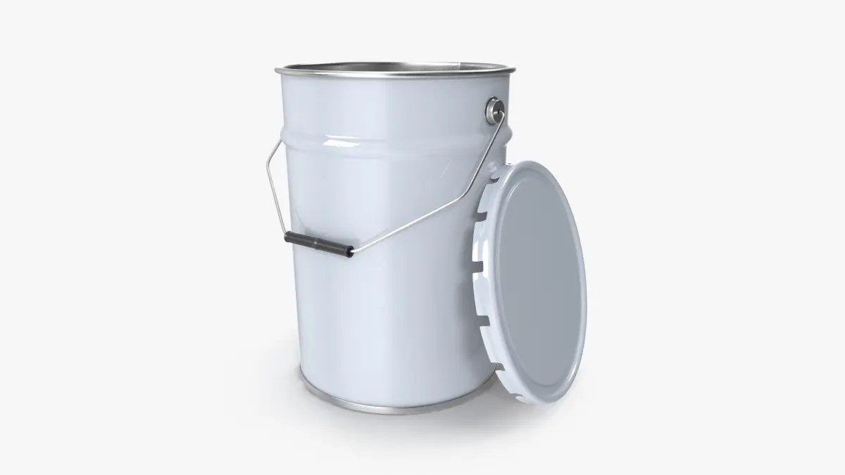 Painted Metal Bucket 20L 3D Model