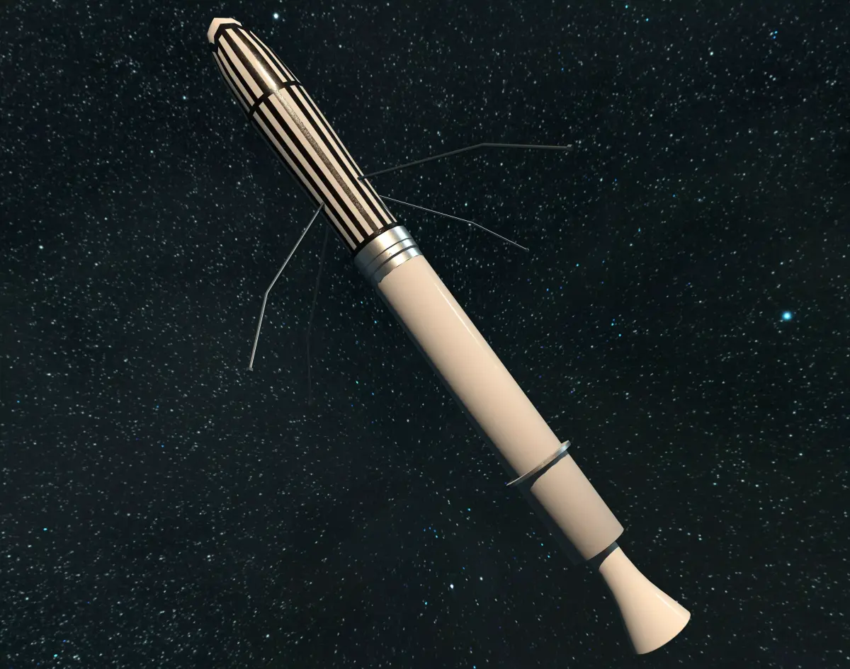 Explorer 1 Satellite Low-poly 3D model