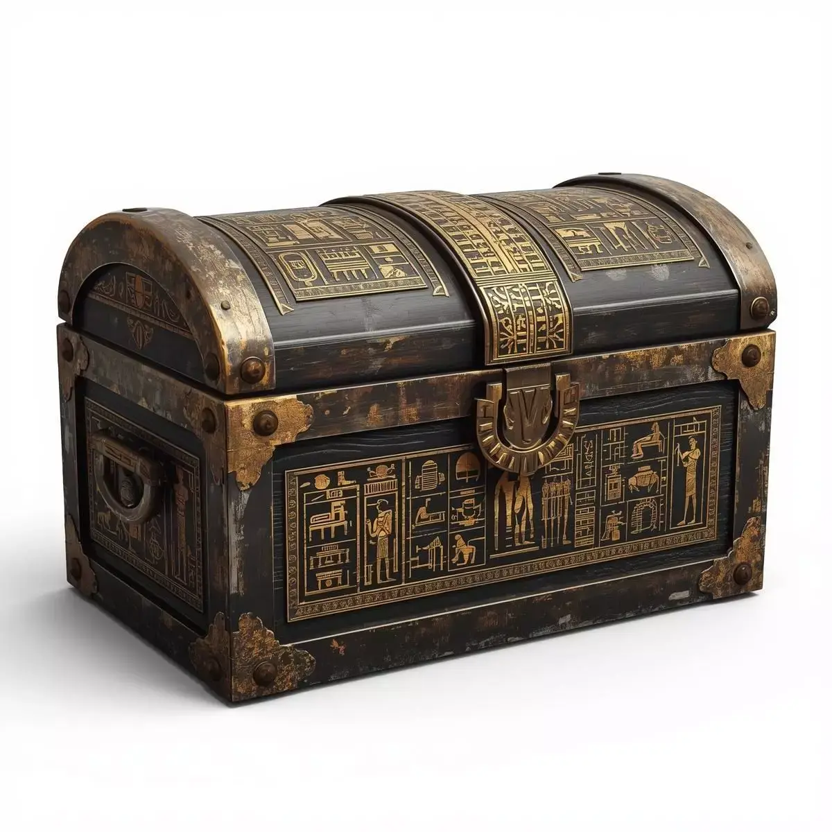 Ancient Egyptian Treasure Chest Asset Low-poly 3D model