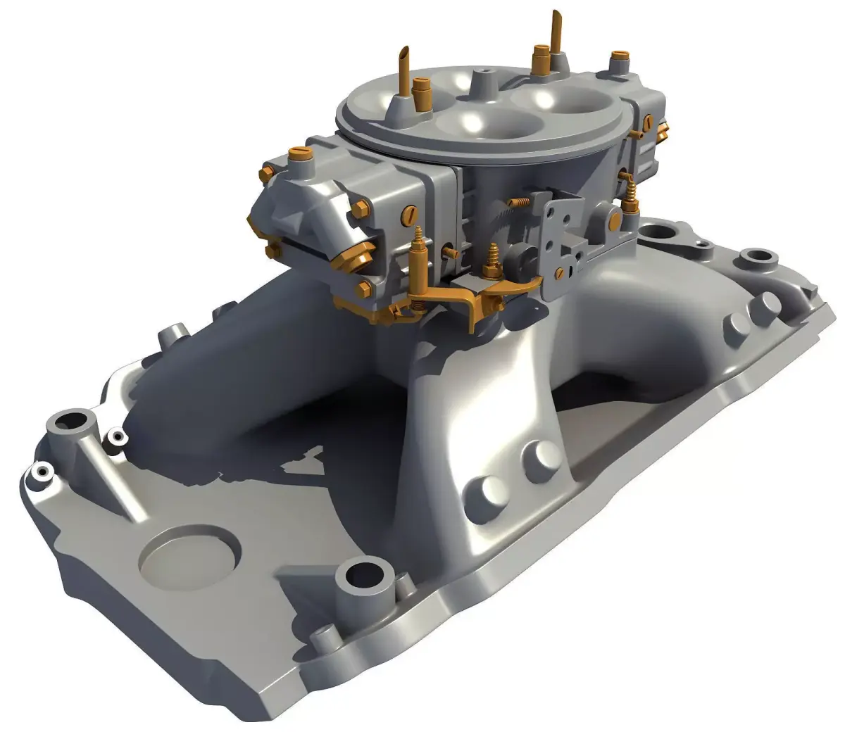 Holley Carburetor Intake Manifold 3D model