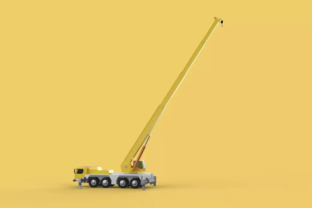 LIEBHERR LTM 1070 TELESCOPIC MOBILE CRANE EXTENDED BOOM TRUCK 3D model