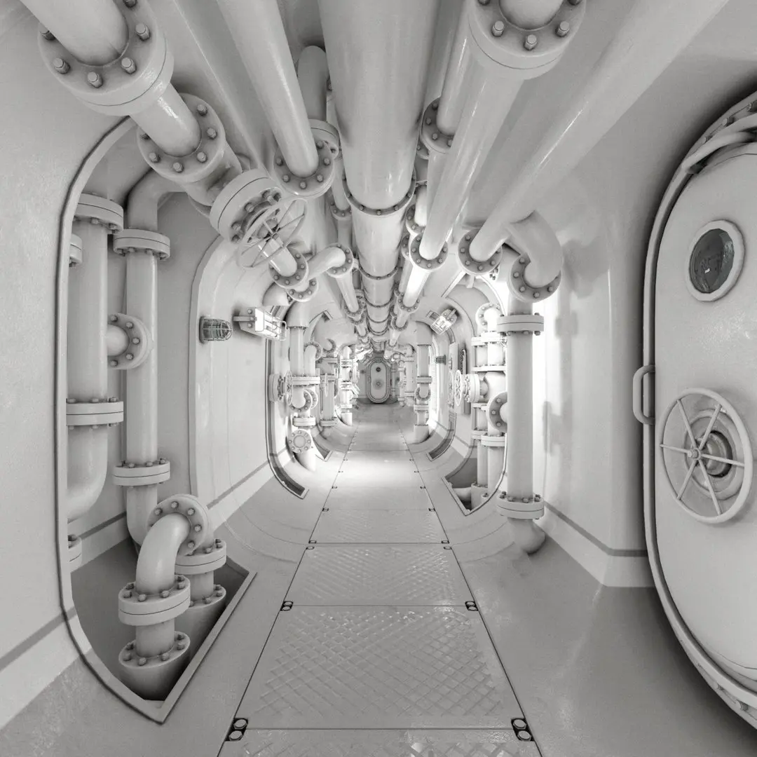 Submarine Corridor 3D model purchase