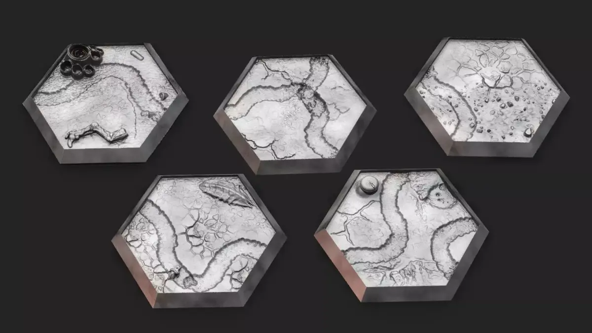 Hex Bases- Desert Terrain 3D print model