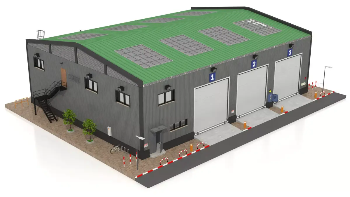 Warehouse 2 Low-poly 3D model get