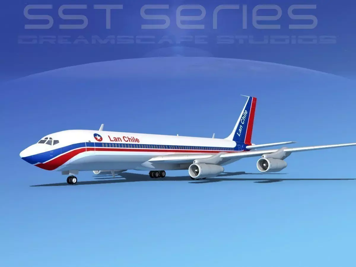 Boeing 707-320 SS Lan Chile Airways 3D model