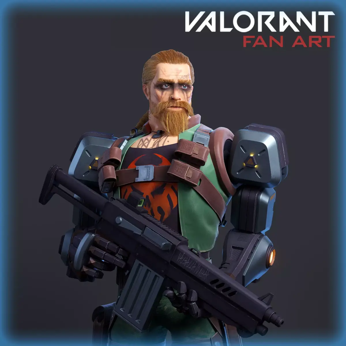 Breach Valorant fan art  3D model