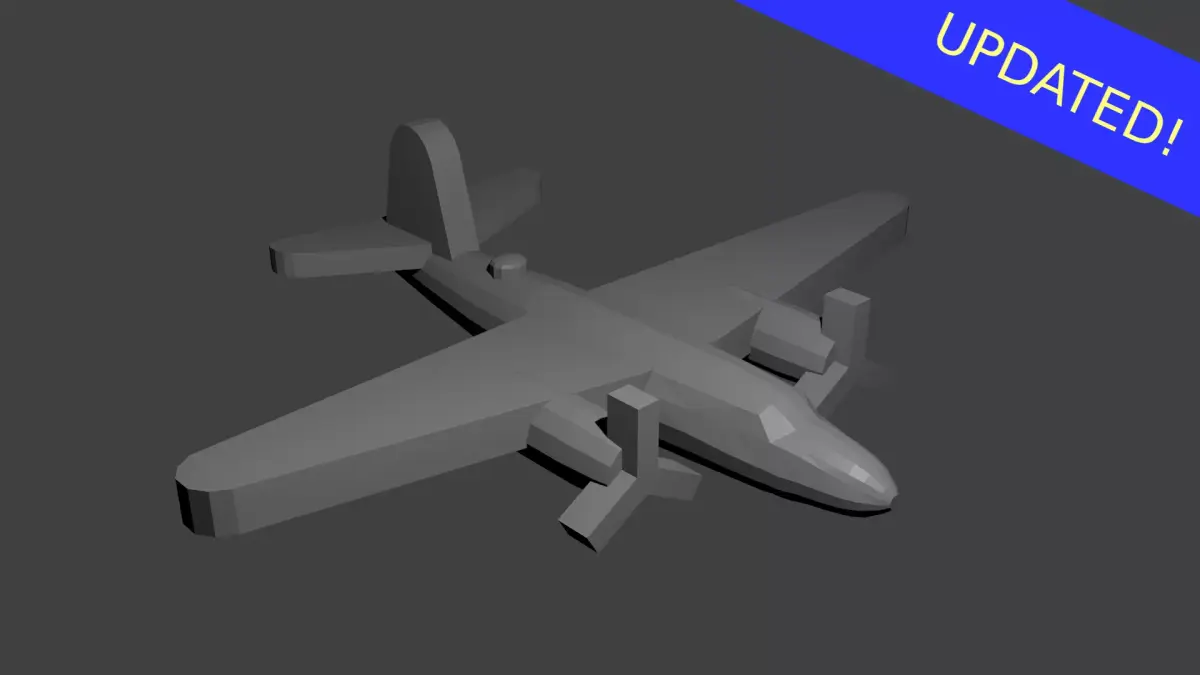 US B-26 Marauder Bomber Aircraft Free 3D print model